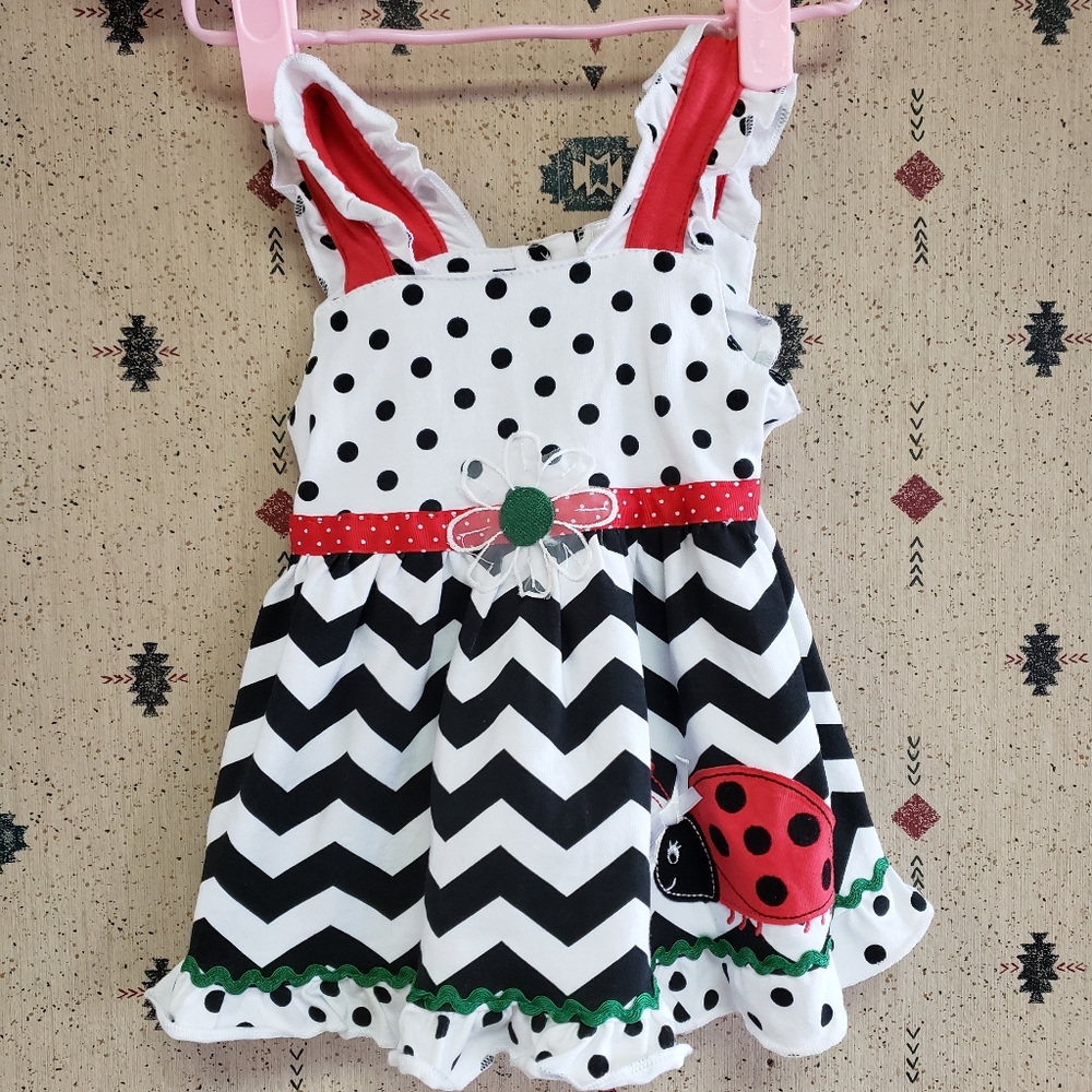 🛍4 for $20 ladybug mixed print kids sundress